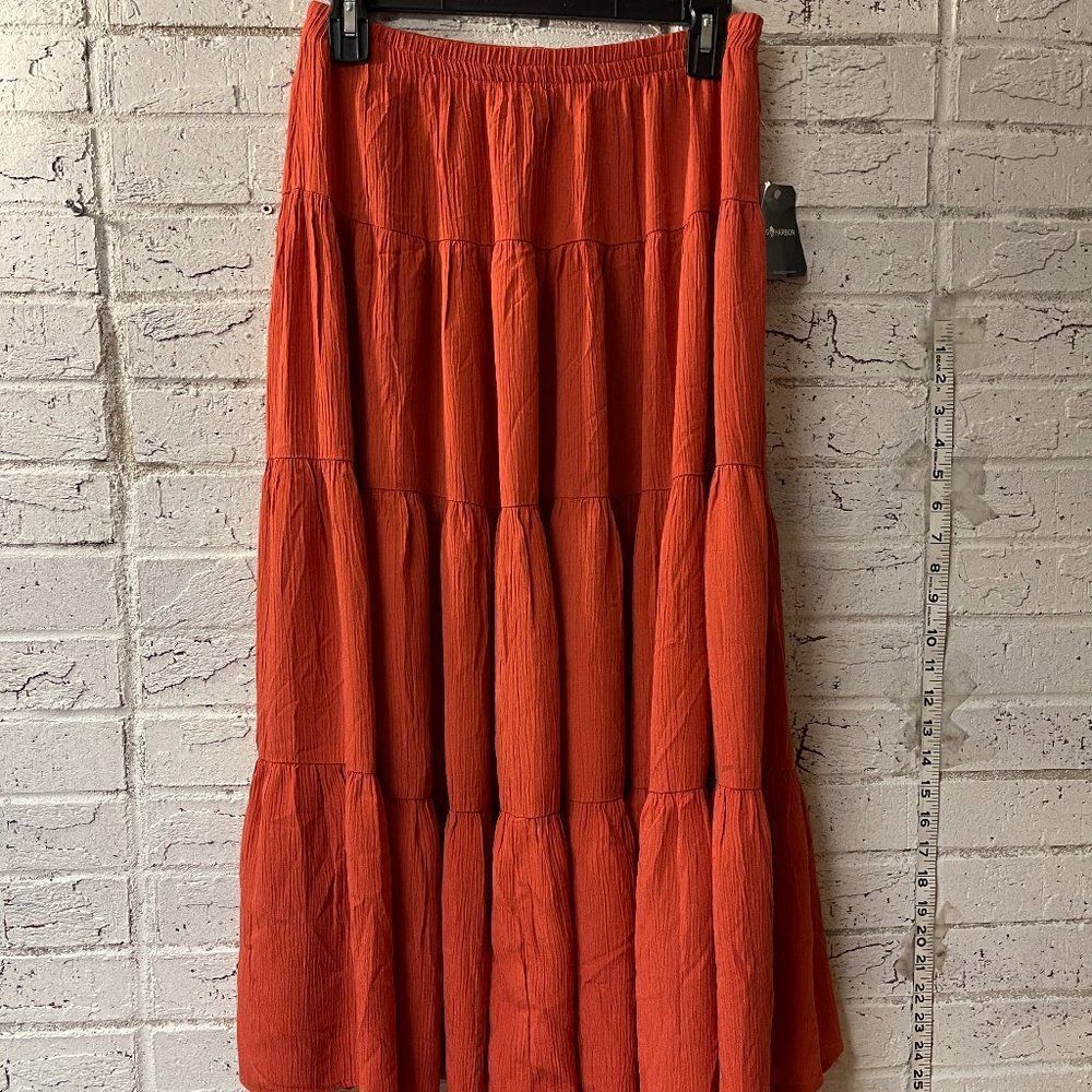 Sag Harbor  NWT Burnt Orange ish Prairie Ruffle BoHo Skirt Small